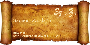 Szemes Zalán névjegykártya
