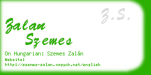 zalan szemes business card